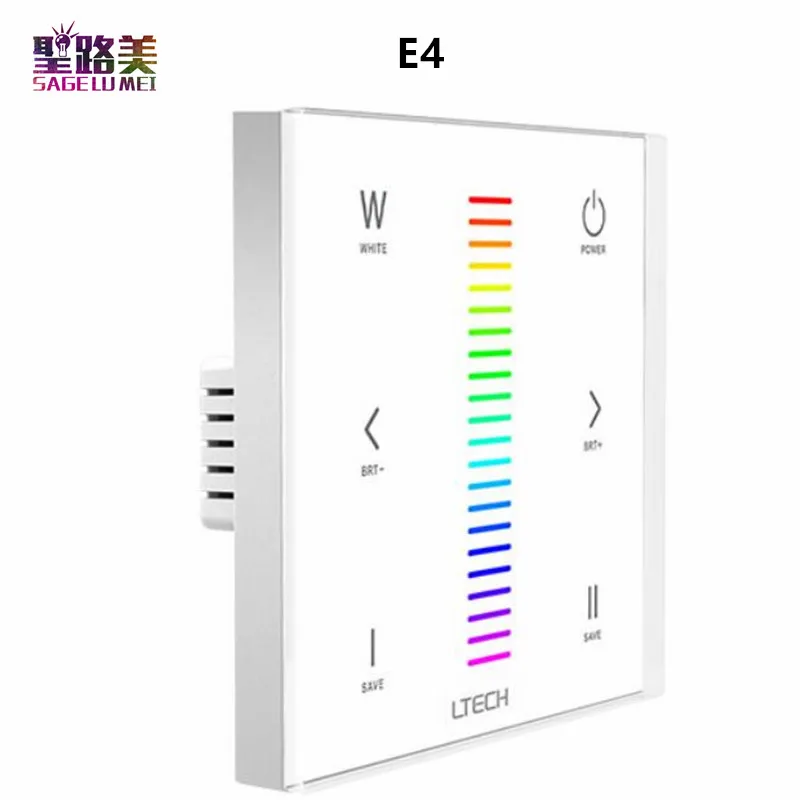 Ltehc E4 E4S DC12V 24V RF 2 4 ГГц 3A X 4CH 12A RGBW светодиодная Сенсорная панель контроллер для 5050