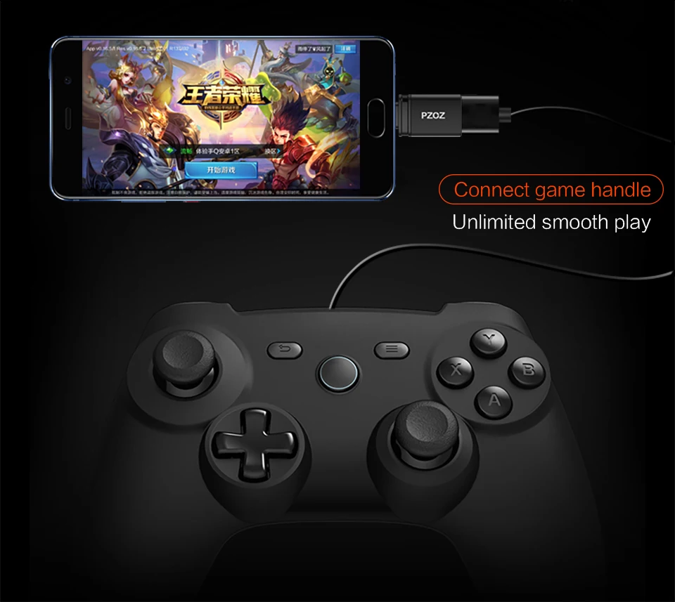 PZOZ otg адаптер micro usb к usb 2,0 конвертер usb-otg micro-usb microusb otg для samsung xiaomi android Tablet мобильного телефона