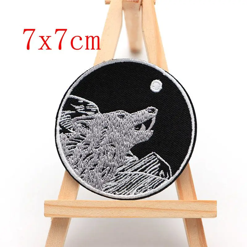 1 шт. Волчонок ленивый оптовая продажа железо вышитая ткань одежда патч для
