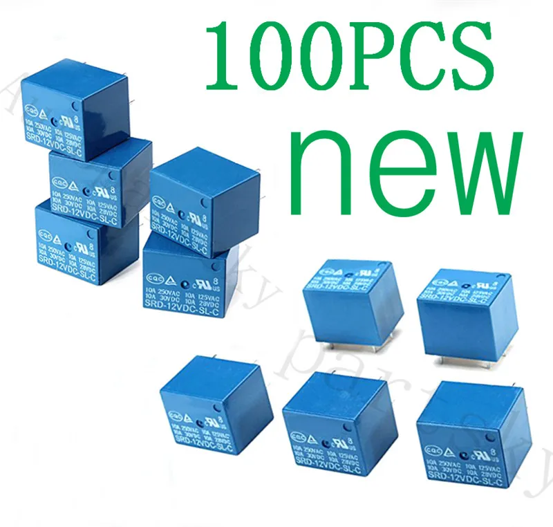 100 шт. DC 12V 24V 48V 5PIN T73 мини-реле печатная плата модуля генератор импульсов SRD-12VDC-SL-C