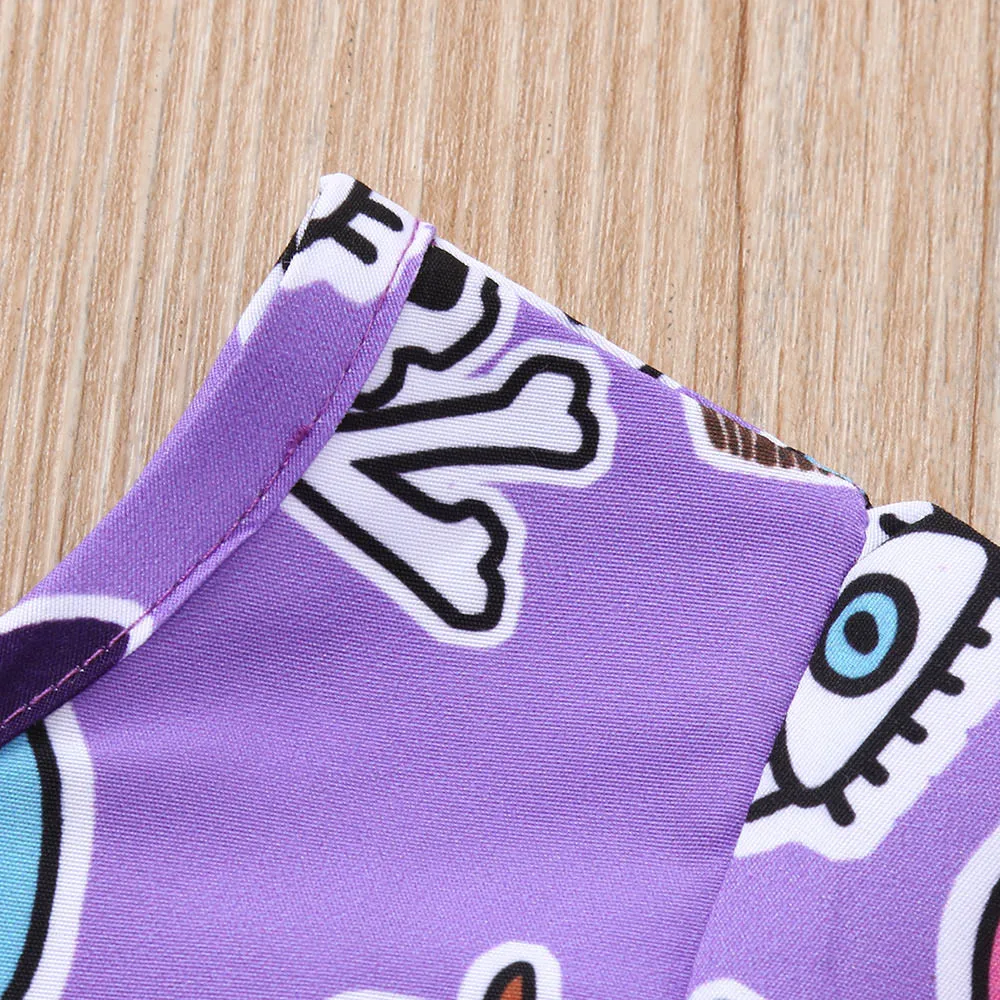 Платье для маленьких девочек принты животных из мультфильмов костюм на Хэллоуин