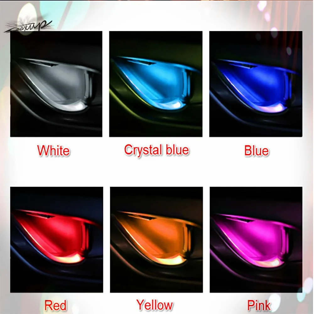 Maxup 4 шт. светодиодное освещение автомобиля атмосферное полосы неоновые огни 12 В