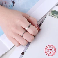 100 925 silver fashion minimalism delicate simple high quality twist open ring fine jewelry for female dropshipping