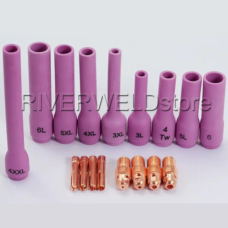 Комплект TIG алюминиевые керамические сопла цанговые корпуса расходные материалы