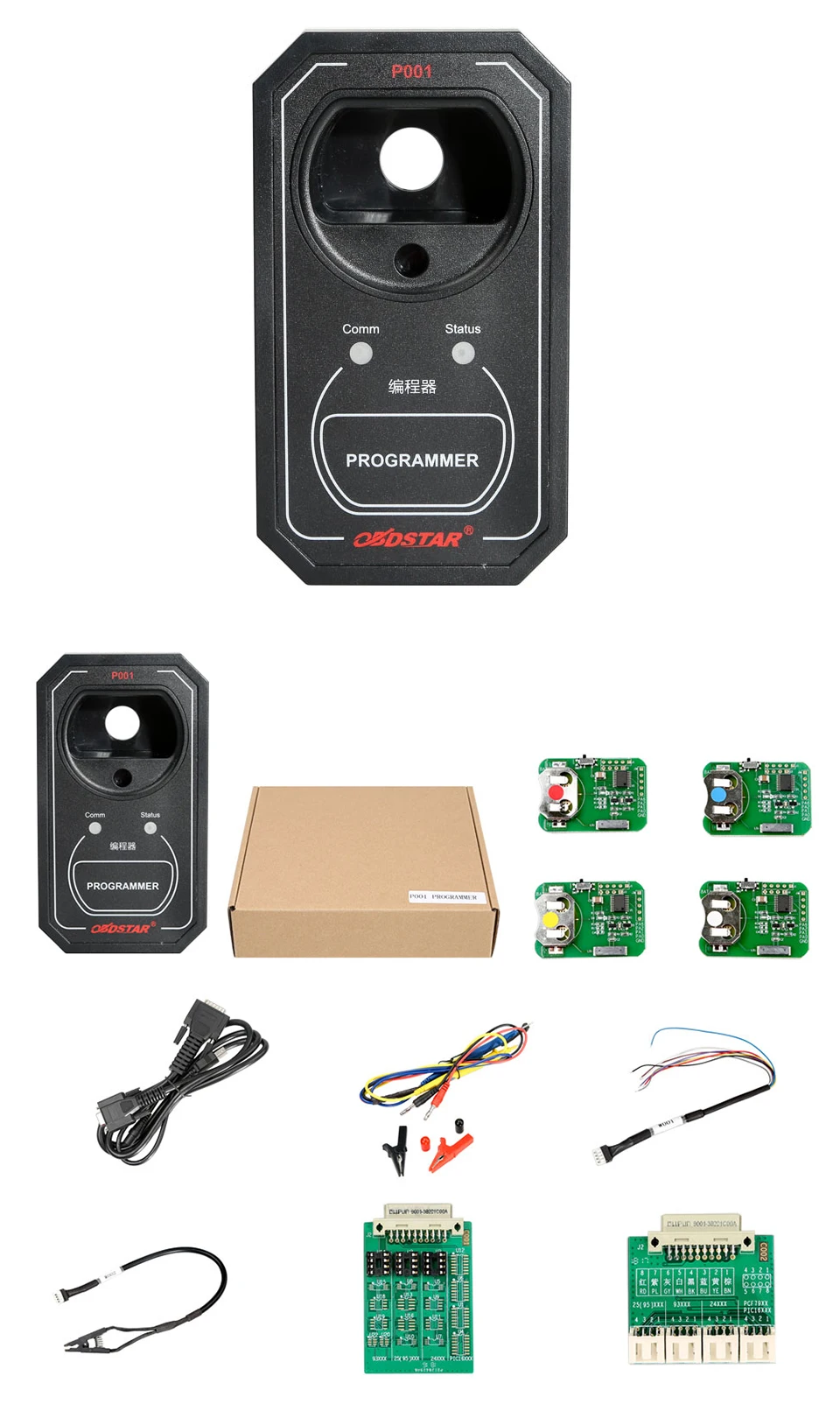 OBDSTAR P001 Программист RFID адаптер и PCF79XX обновление ключа и EEPROM 3 в 1 работа с OBDSTAR X300 DP Master IMMO для VW/AUD