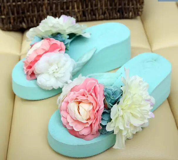 HAHAFLOWER/Новинка летняя пляжная обувь с розами модные женские шлепанцы цветами