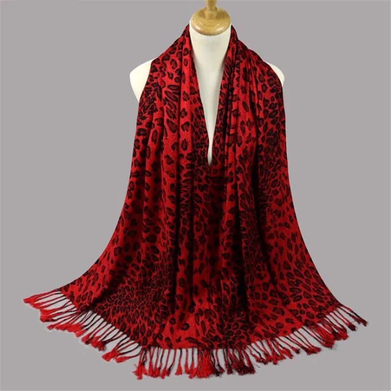 Новинка леопардовый принт женские шарфы сезон осень-зима Повседневный большой