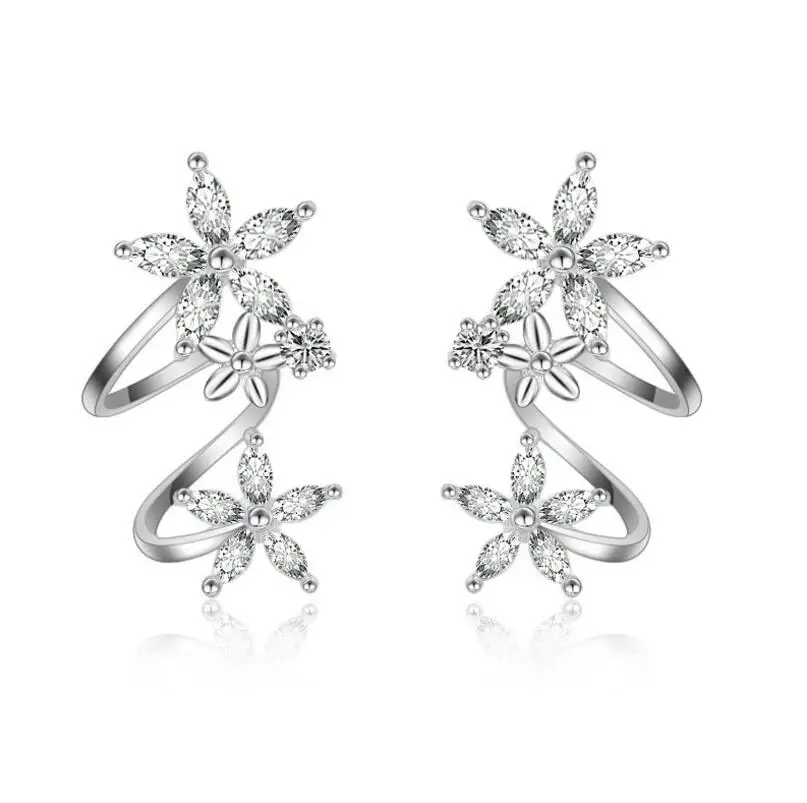 Anenjery 925 пробы серебряные серьги-гвоздики с бабочками, звездами, цветами, Фианитами, серьги-гвоздики, серьги oorbellen, Букле д 'Орель, подарок S-E329