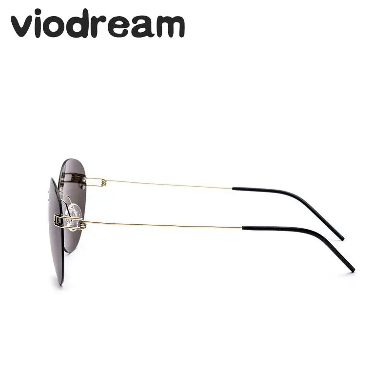 Viodream ручной работы без винтов ультра легкие безрамные солнцезащитные очки поляризованные крутые солнцезащитные очки Oculos De Sol Masculino Polarizado
