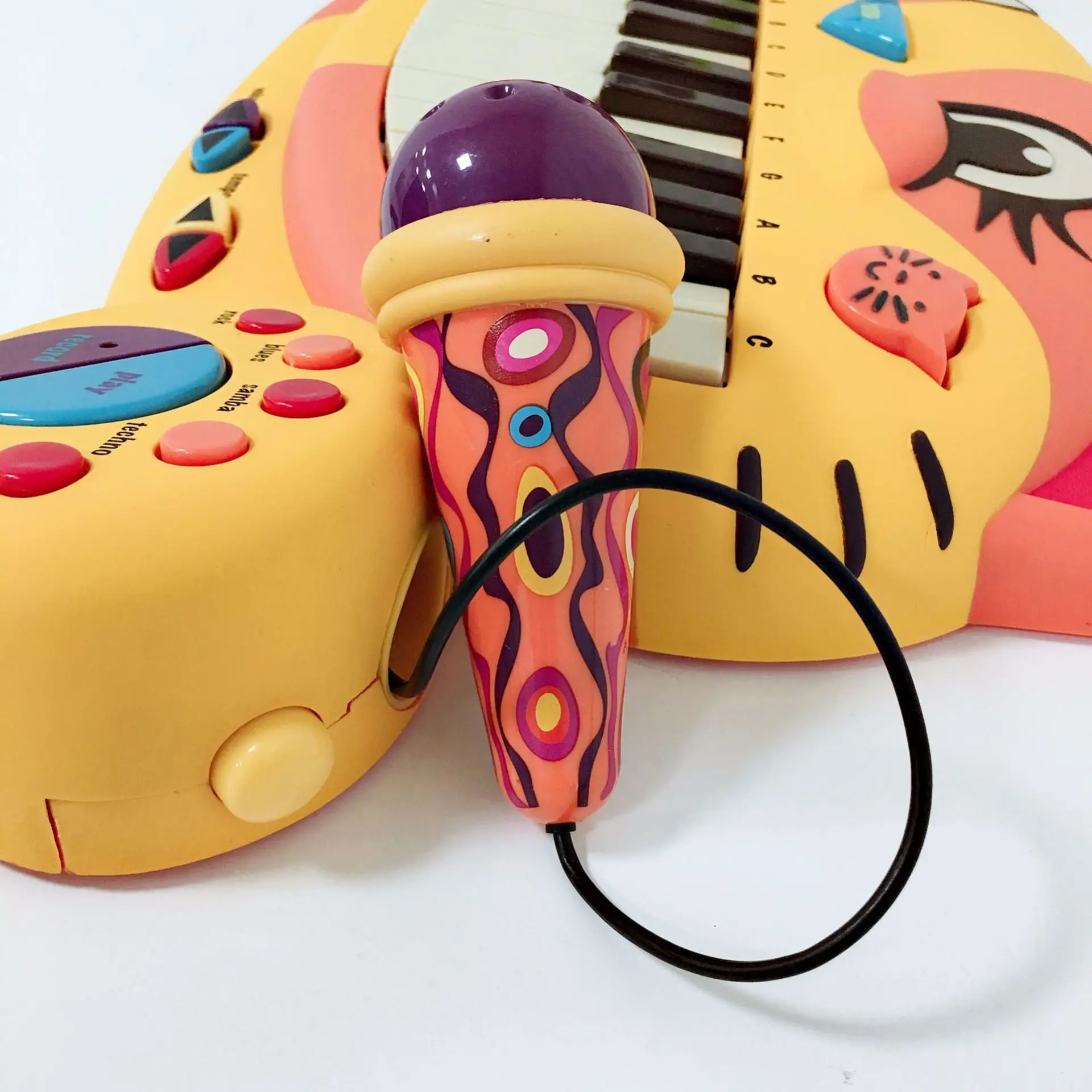Американский B. Toys Bigmouth Кот пианино мультфильм Раннее Обучение клавиатура головоломка электронное пианино музыкальная игрушка