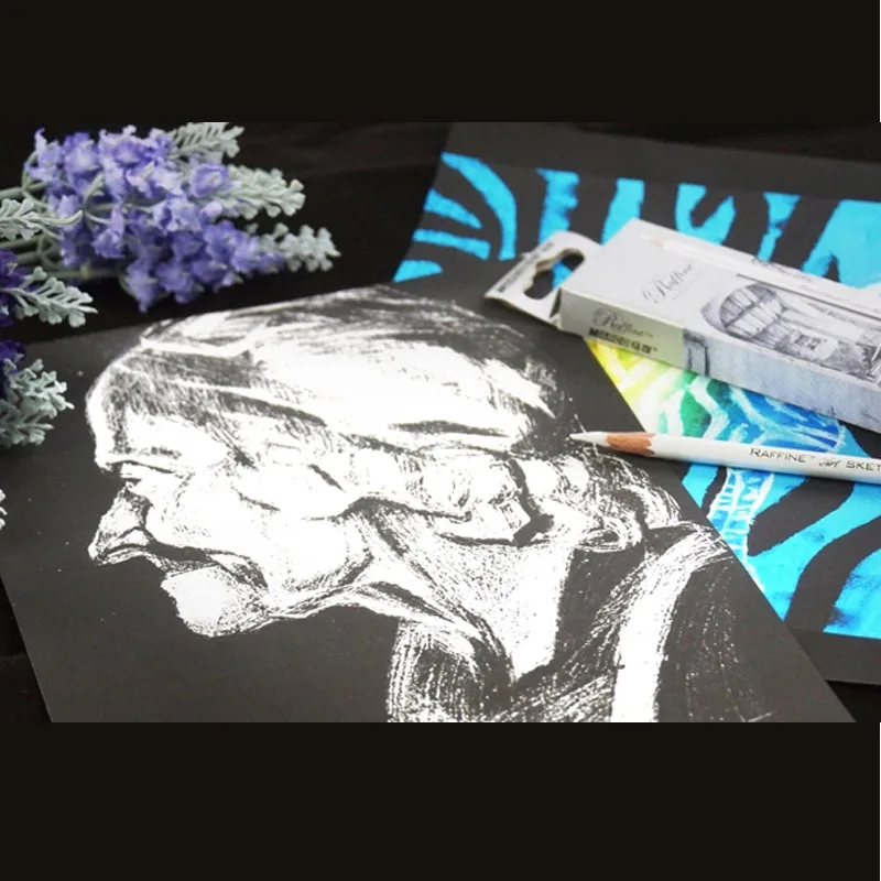 

Marco7012 sketch highlight pen white pencil Soft Core Colored Charcoal Pencil For Drawing Highlight Pencil Crayon Blender Pastel