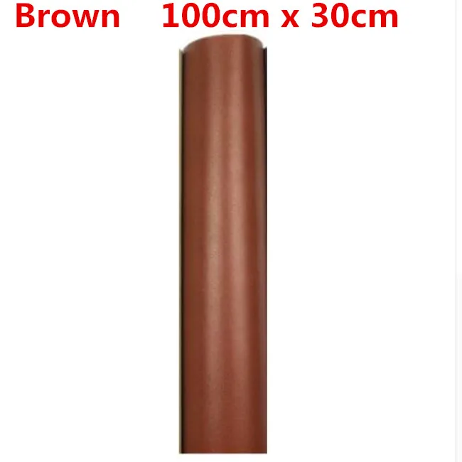 Brown 100x30 см черная/коричневая/бежевая/Красная кожаная Текстура DIY Автомобильный Стайлинг интерьерная наклейка на приборную панель отделка виниловая пленка Лист пленка пвх наклейка - Название цвета: Brown