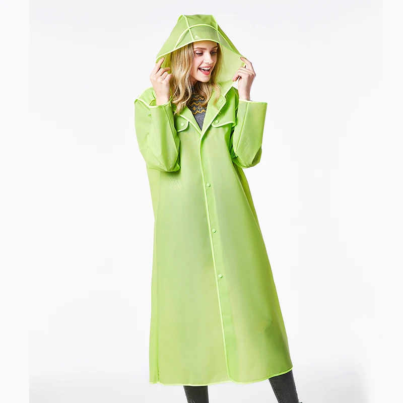 Модный женский плащ пластиковый плотный непромокаемый унисекс прозрачный