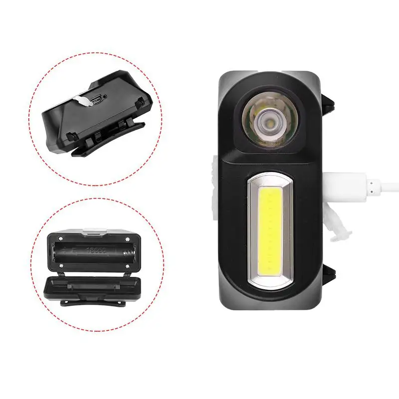 Открытый Кемпинг портативный мини XPE + COB светодиодный налобный фонарь USB зарядка