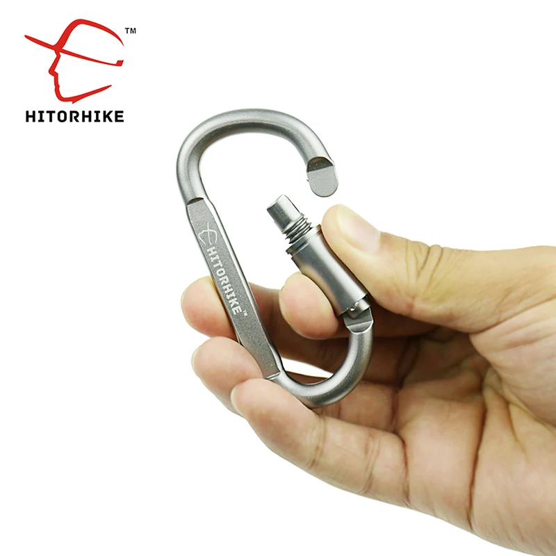 D-образный карабин из алюминиевого сплава винтовой замок с крючком для бутылки