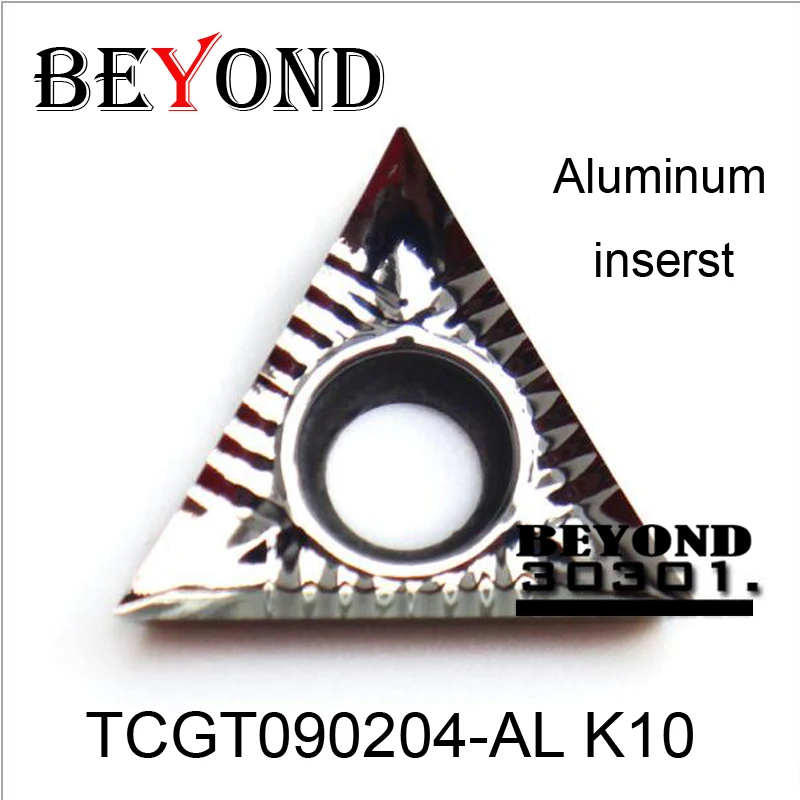 

BEYOND TCGT 090204 TCGT090204-AL K10 TCGT090204 for Aluminum and Copper Carbide Inserts 10pcs Lathe Tools Turning Tool Cutter