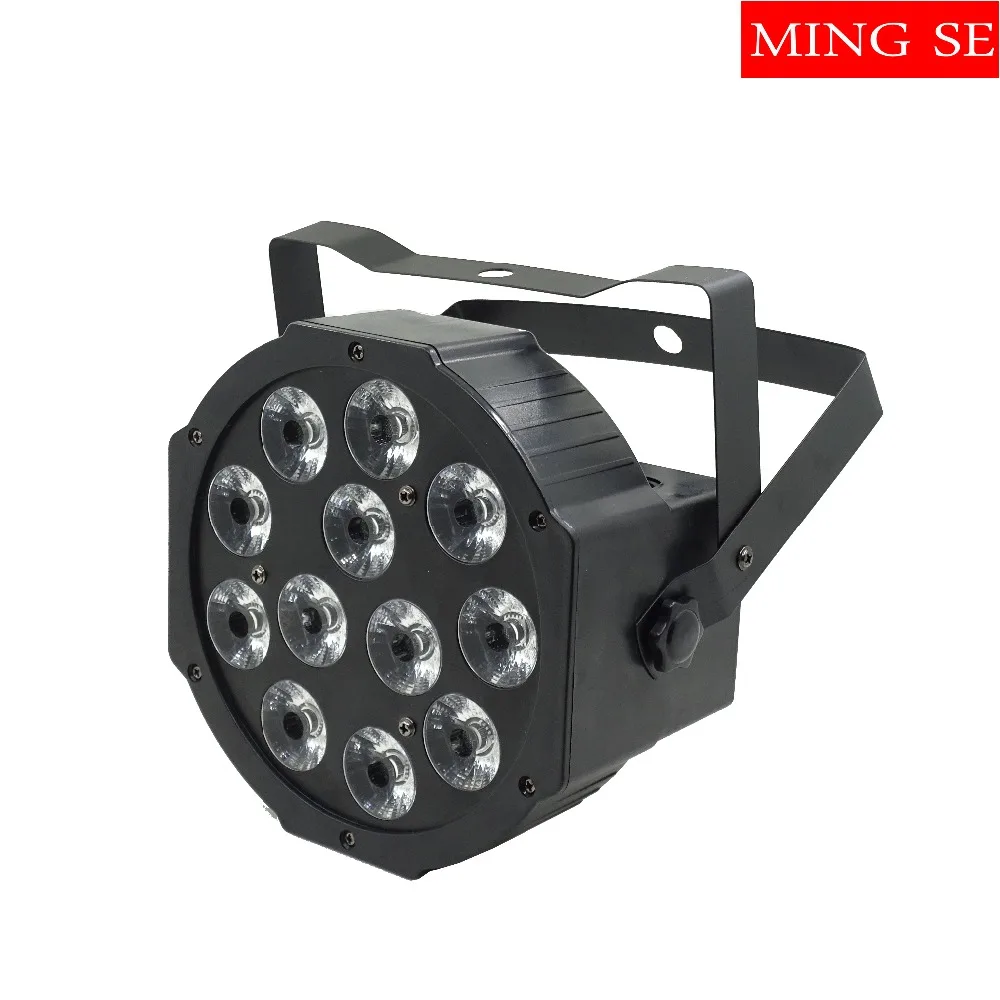 Плоский Par Led 12x12 Вт RGBWA UV 6в1 Светильник Can 64 точечный светильник dj проектор