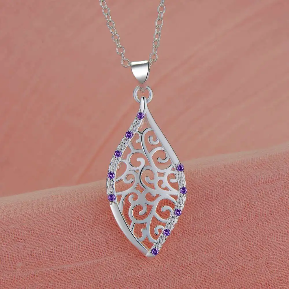 Бесплатная доставка посеребренная Ожерелье серебряные ювелирные изделия