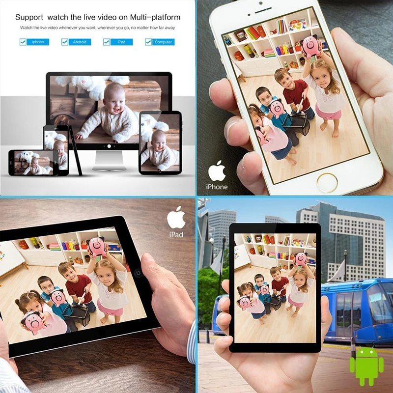 HD 720P беспроводной Wifi видео Детский Монитор ip камера электронная Няня няня с