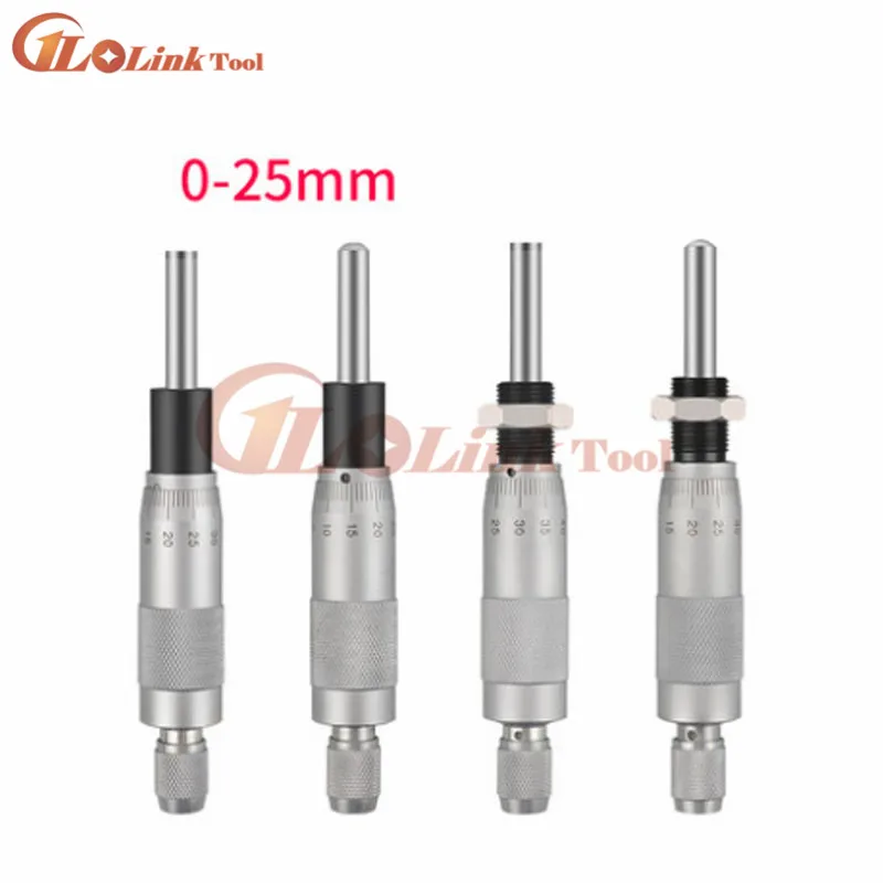 Серебристая плоская игла круглая Микрометрическая головка 0 25 мм 01 с накатанной