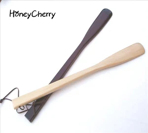 Рожок для обуви с длинной ручкой, деревянный, 40 см