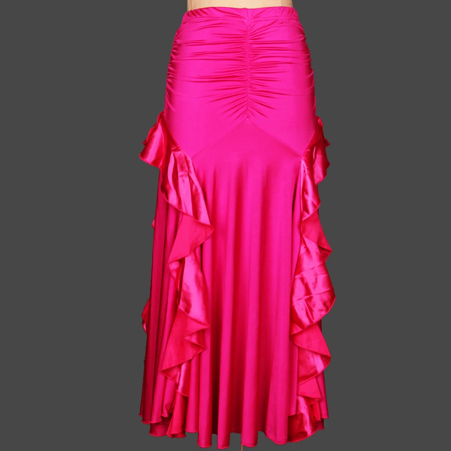 Новинка 2017 года S-XXL бальных танцев юбки для современного танца и практика юбка