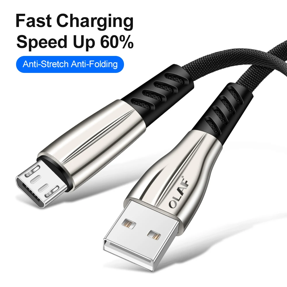 Олаф Micro USB кабель для samsung S7 3A быстрой зарядки мобильных телефонов USB Кабели шнур синхронизации данных зарядный кабель для Xiaomi Redmi 6a