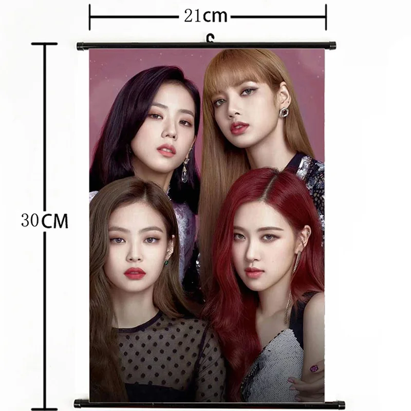1 шт. KPOP BLACKPINK настенные подвесные плакаты прокрутки Краски настенные картины настенная рамка для картин общежития канцелярские украшения принадлежности для фанатов