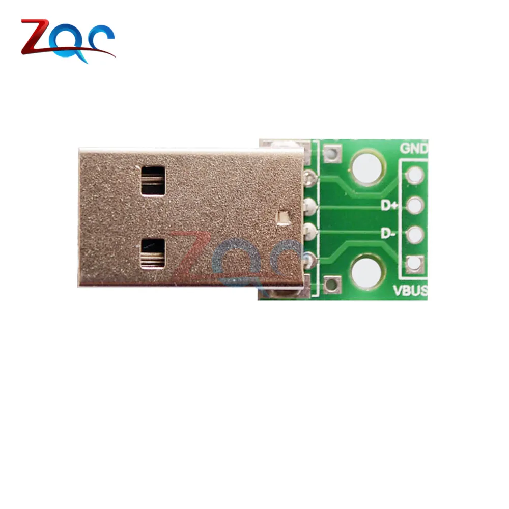 5 шт. USB в DIP адаптер конвертер 4 pin для 2,54 мм печатной платы питания DIY разъем