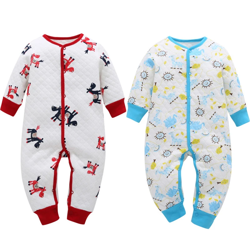 Детская стеганая одежда Милый комбинезон Теплый Зимний хлопковый утепленный