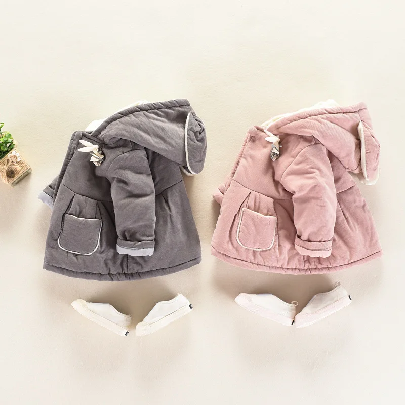 Новинка 2018 года зимняя хлопковая одежда детское плотное теплое шерстяное пальто