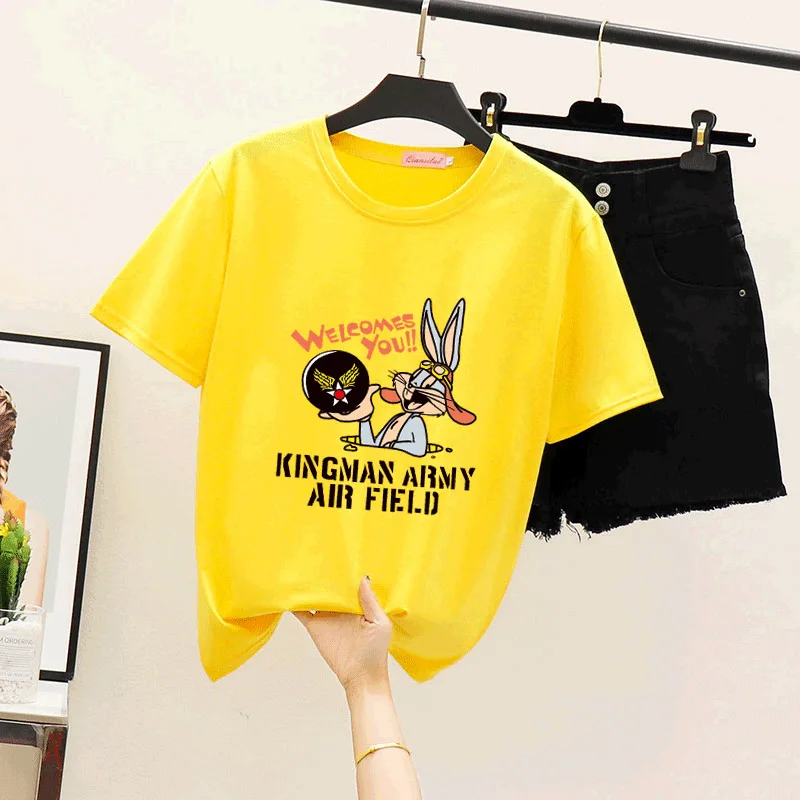 Женская Повседневная футболка с принтом летняя для влюбленных S-3XL 2019 | одежда