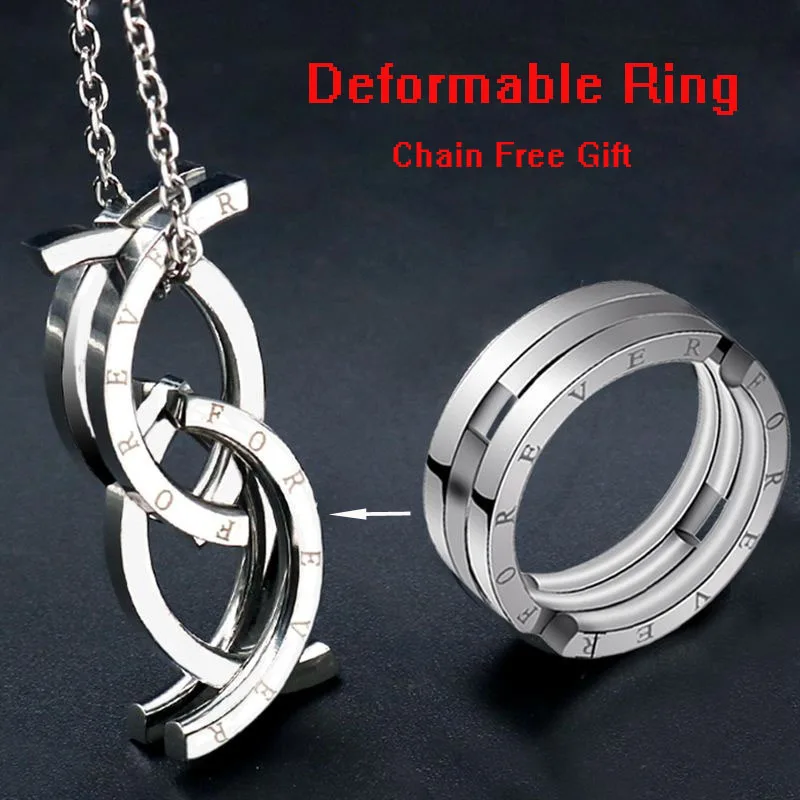 T rings для мужчин и женщин мужское деформируемое складное кольцо из нержавеющей