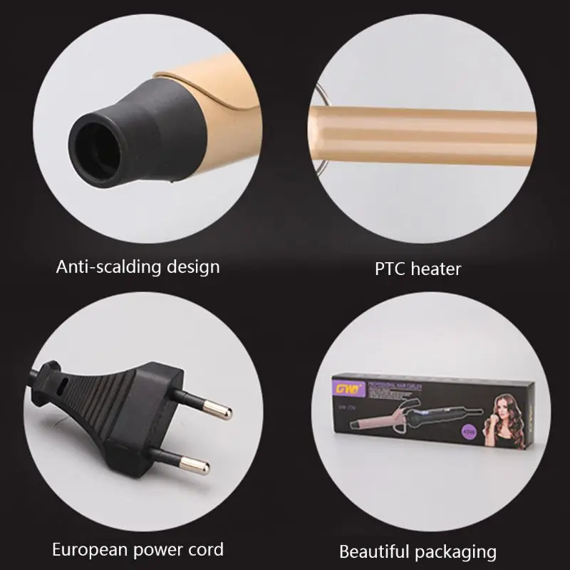 

Professional Hair Curler Straightener Curling Tongs Adjustable Temperature Ceramic Tourmaline Anti-Scald Styling Tool