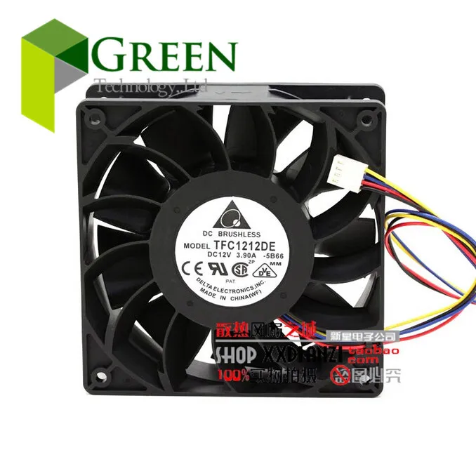 Дельта(12 см); 120 мм PWM FAN 252CMF 12V 3.9A TFC1212DE сервер чехол большой мощности охлаждения вентилятор с 4p