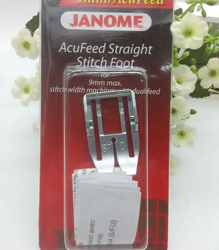 Прямая лапка для стежки JANOME Acufeed 9 мм идеально подходит лоскутного шитья