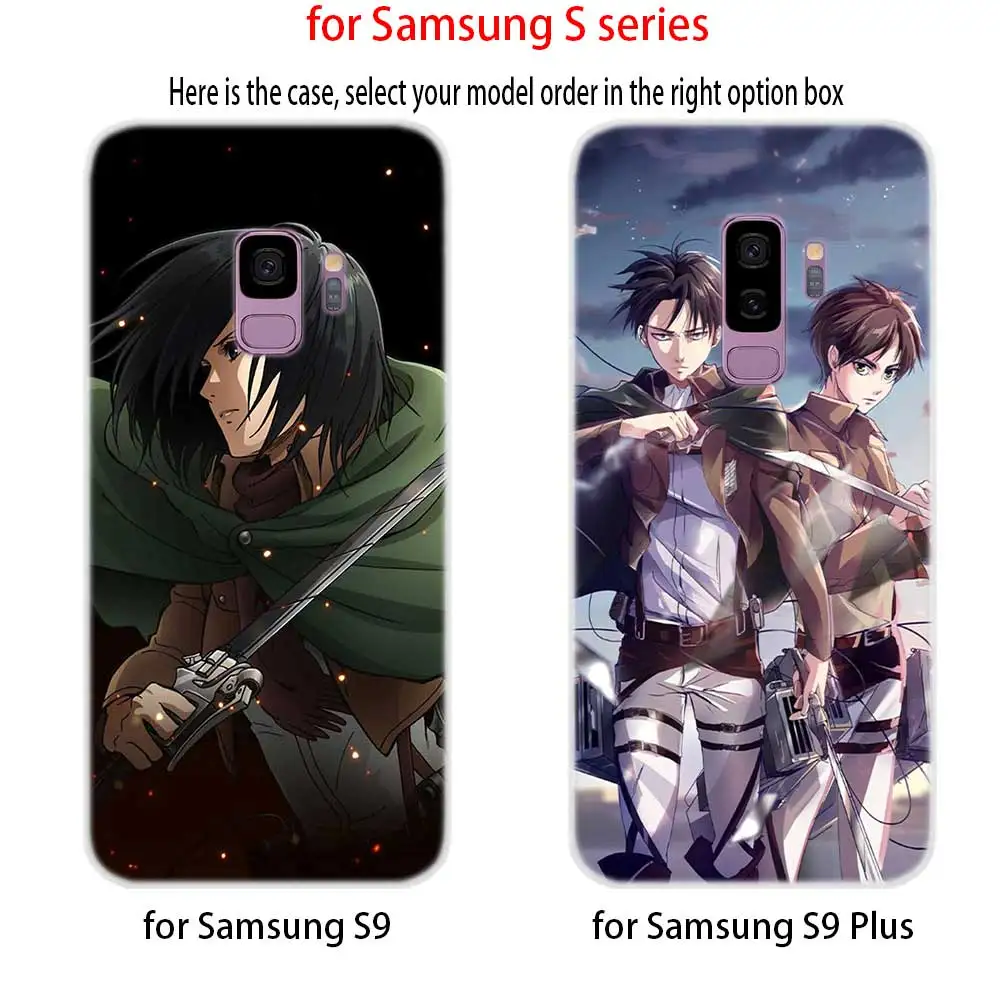 Мягкий силиконовый чехол для Samsung S30 S20 S11 S10 S9 S8 Plus lite 11e 10e Uitra S7Edge Attack On Titan