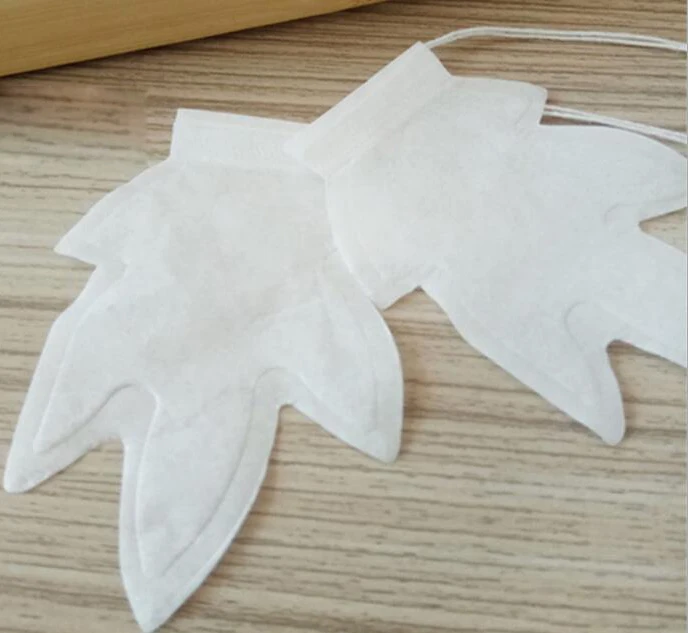 2000 шт./лот чайные пакетики в форме листа пустые с фильтрующей бумагой для