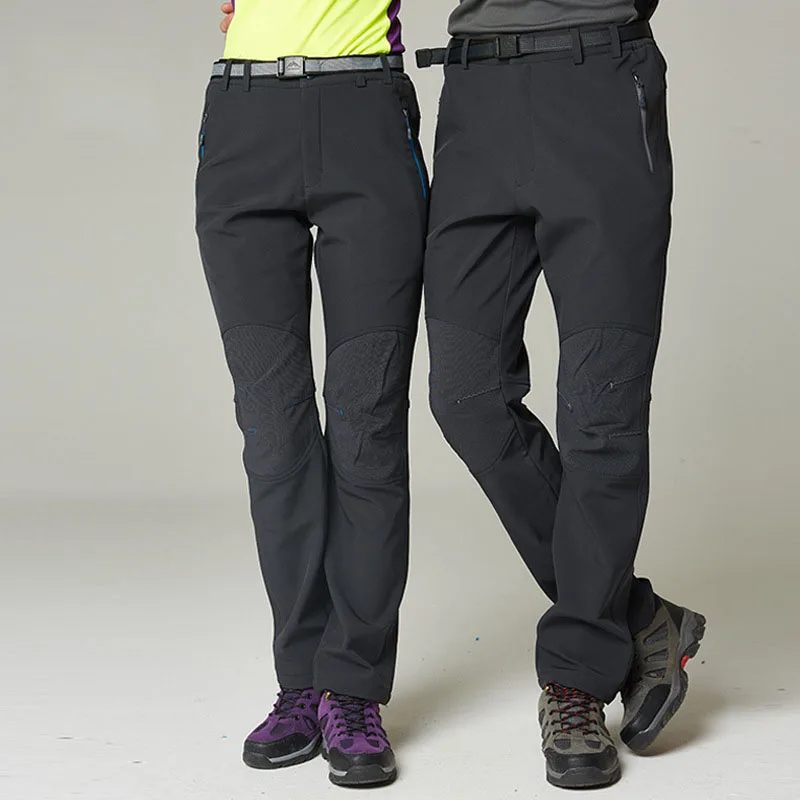 Зимние мужские и женские утепленные Походные штаны с флисовой подкладкой