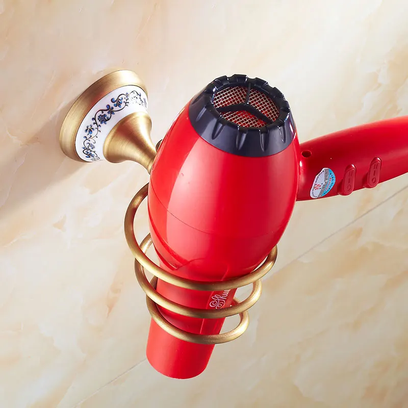 Антикварная керамическая настенная полка для ванной сушилка волос подставка