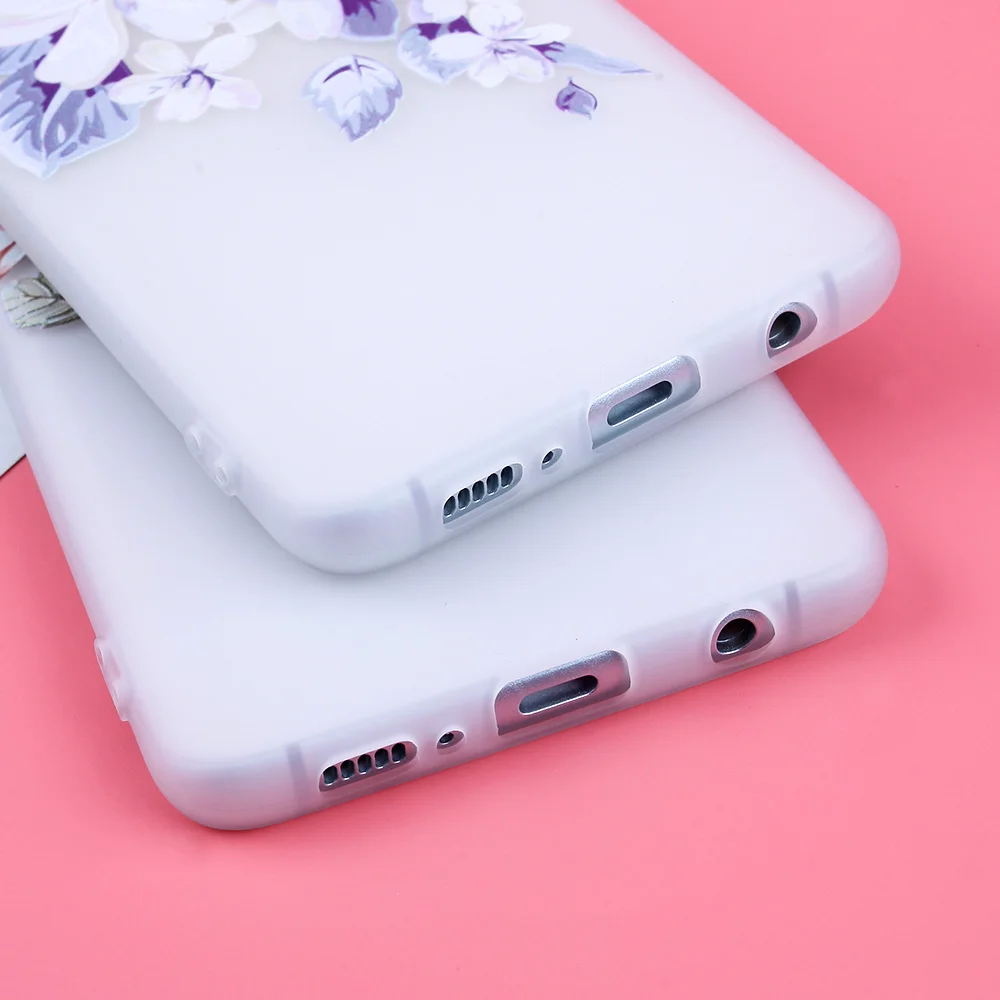 3D Relief Cases For Samsung Galaxy S10 Flowers Covers S7 Edge S8 S9 Lite Plus A9 A7 A8 2018 Soft TPU Silicone Capa |