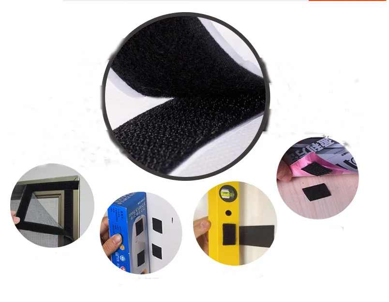 Две рулона 2см*1м черного липучего самоклеящегося крепежа сильной ленты adesivo sugru straps adhesive on.