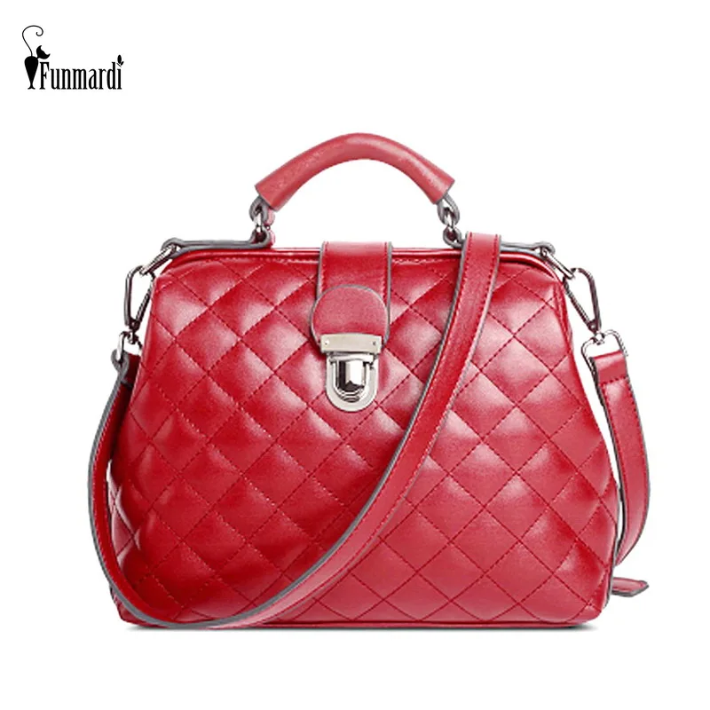 FUNMARDI Модные алмазные сумки с решеткой Для Женшин Сумка Женская из PU Кожи