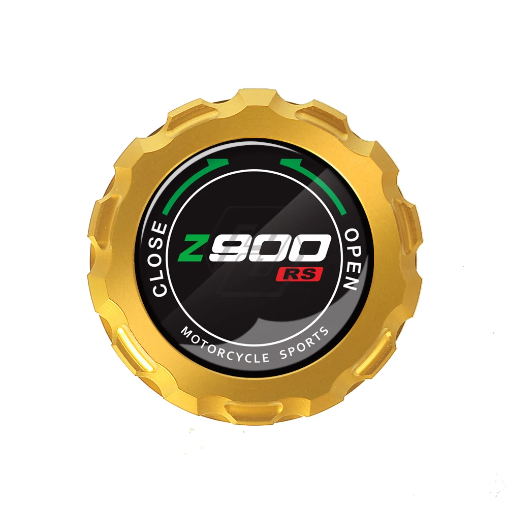 Золотой Aluminum Motorcycle Rear Brake Fluid Reservoir Cap Case for Kawasaki Z900RS From - Цвет: Золотой