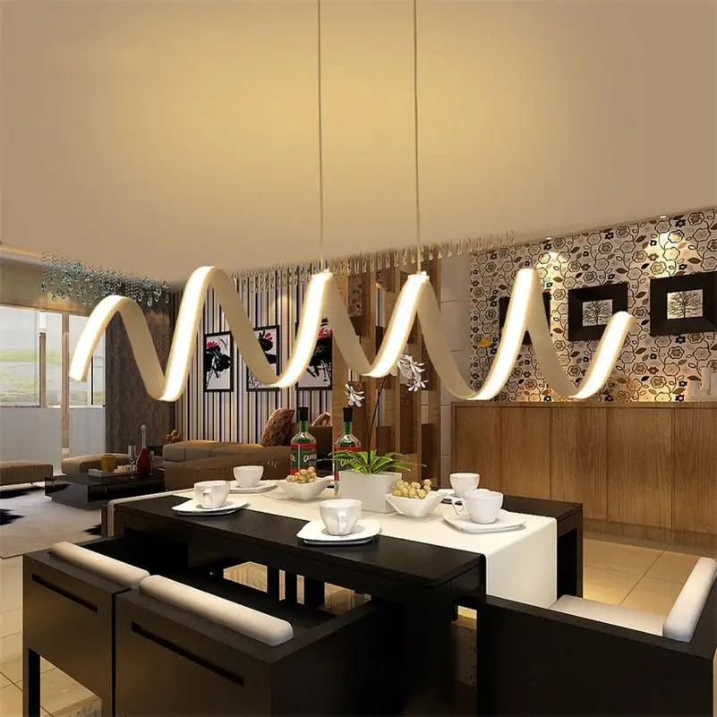 Подвесные светильники волны круговой подвесной светильник обеденный Pendente Iluminacao