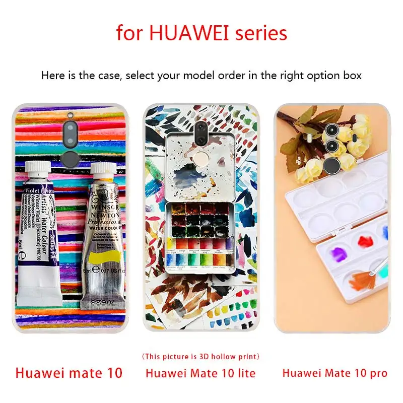 Paleta Water Colour Pinterest Phone Cases For Huawei Mate 30 20 10 Lite Pro Cover Y5 Y6 Y7 Y9 2019 2018 2017 Nova 3i 4 Hot | Мобильные