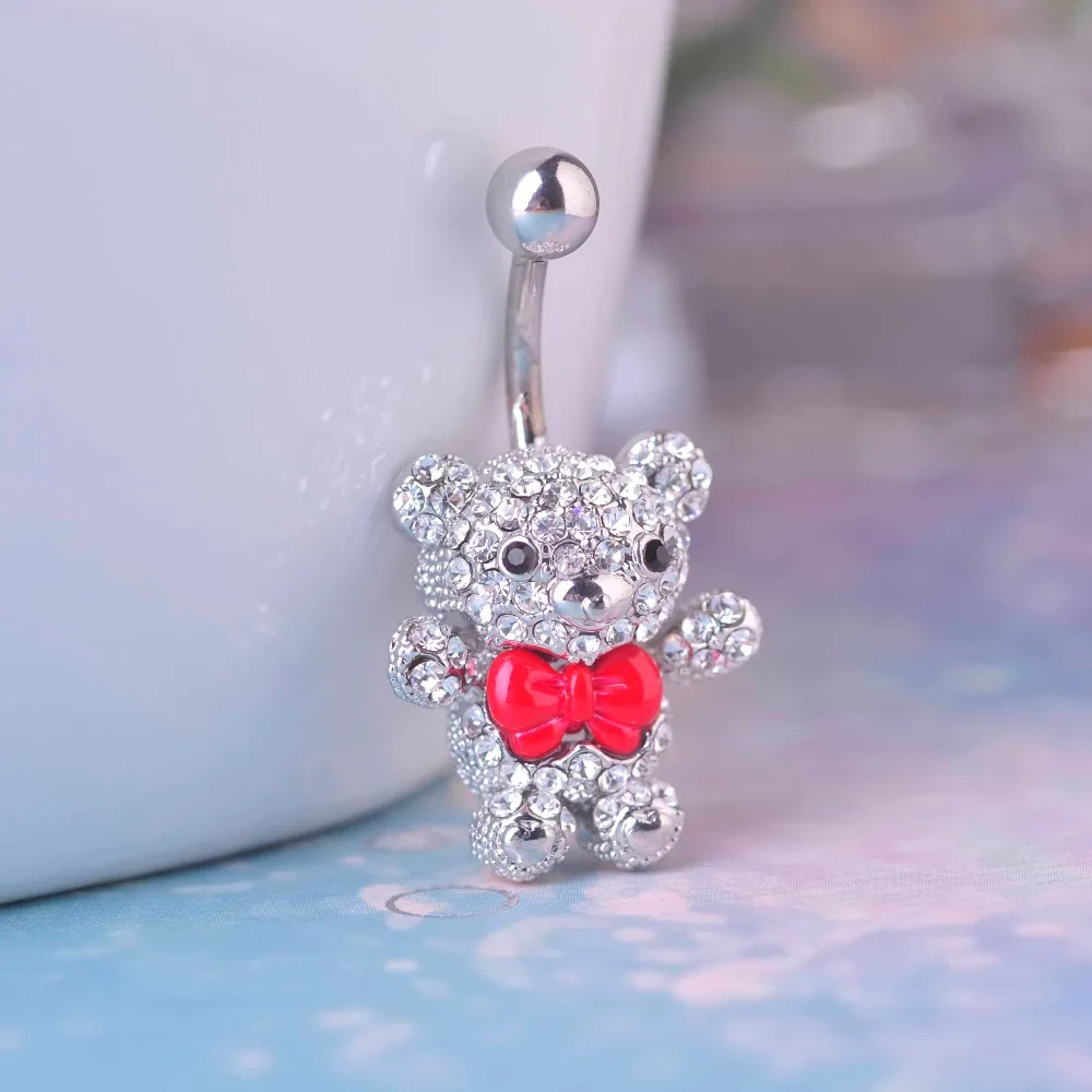 Кольцо бабочка из хирургической стали 316L для пирсинга пупка 14 г 1 6 мм|kawaii|kawaii