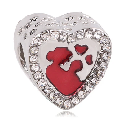 Dodocharms Fit Pandora Браслеты для C Новая мода DIY Винтаж Панк маленькая яблоня собака Дерево любовь сердца цветы бусины - Цвет: K290