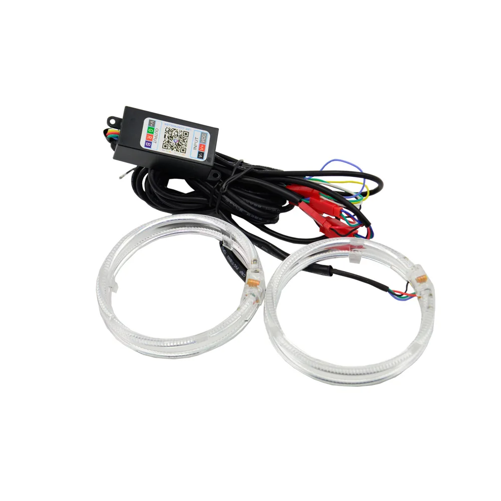 Автомобильный биксеноновый прожектор H4Q5 3 0 дюйма с RGB app Bluetooth Функция ангельские