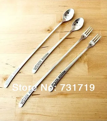 Creative ! 18-10 High-quality Smiley Stainless steel Cutlery \ Long-handled Spoon and Fork MM-2036 | Дом и сад